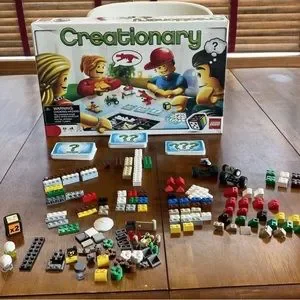 LEGO Games Creationary 3844 Retired Building Board Game Incomplete